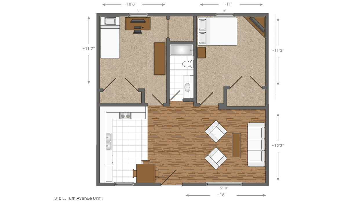 310 E. 18th Ave. layout